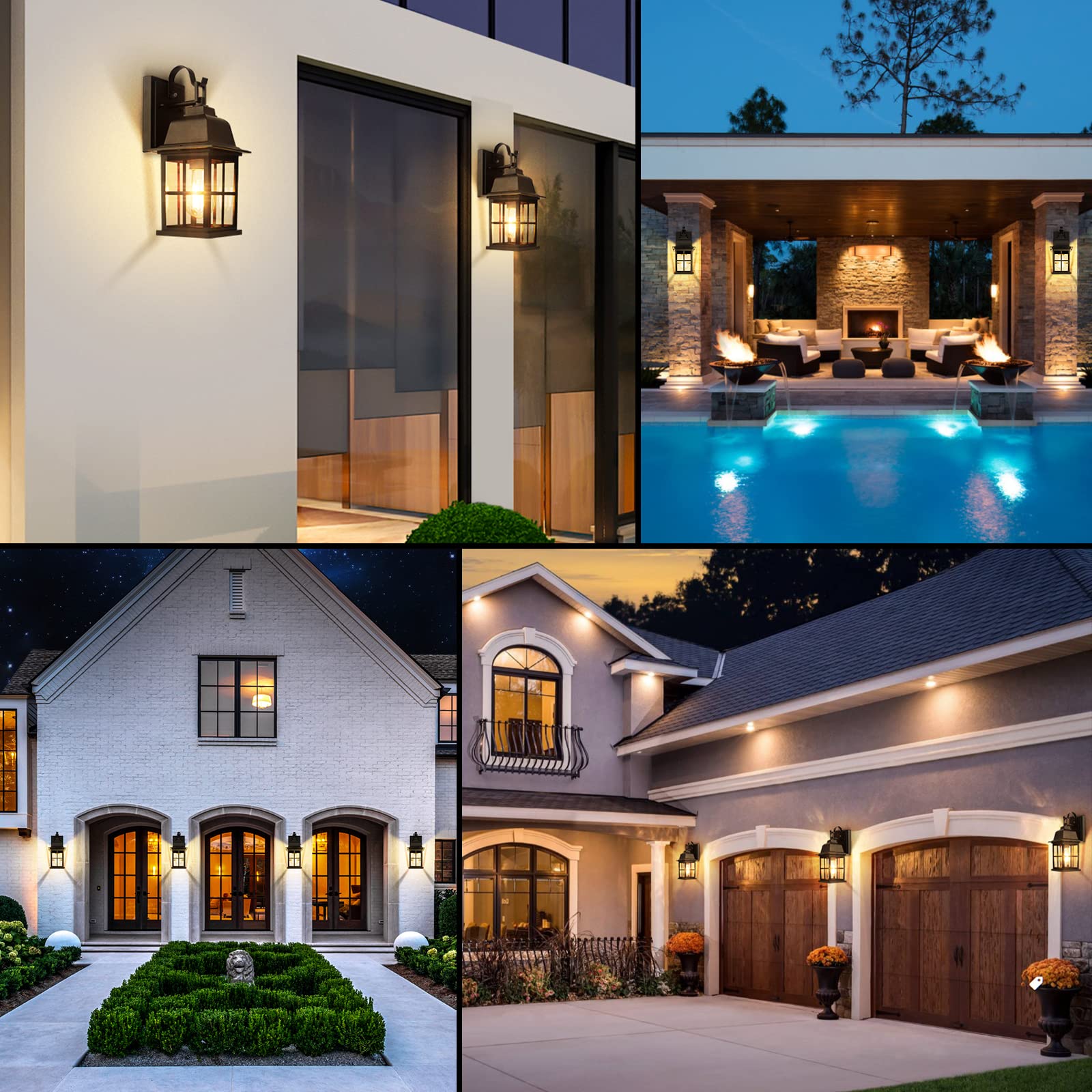 TOBUSA 2-pack wall sconces brighten driveways and entryways