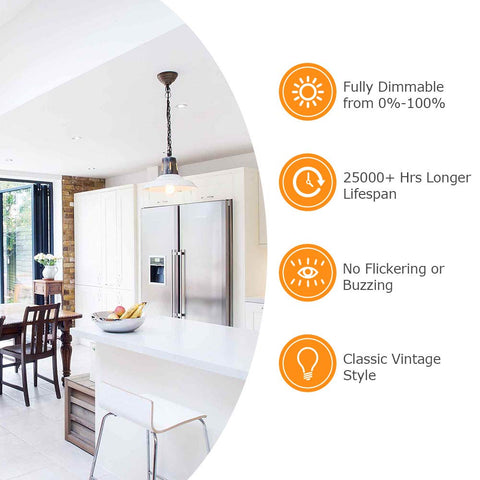 TOBUSA 2700K warm white Edison bulb creates cozy light for bedrooms and reading nooks.