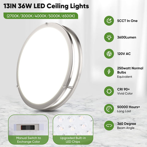 TOBUSA 3600 lumen high-brightness performance for bright kitchens and living spaces.