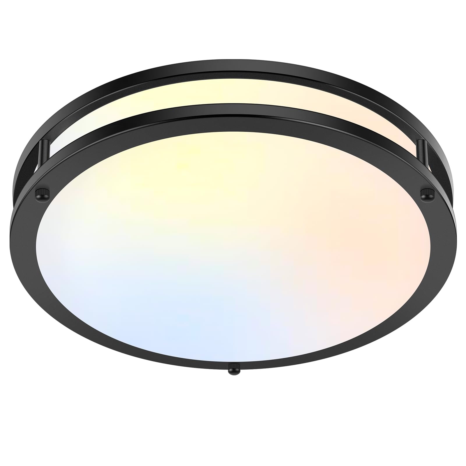 TOBUSA 36W LED flush mount ceiling light, 13in, bright and energy-efficient.