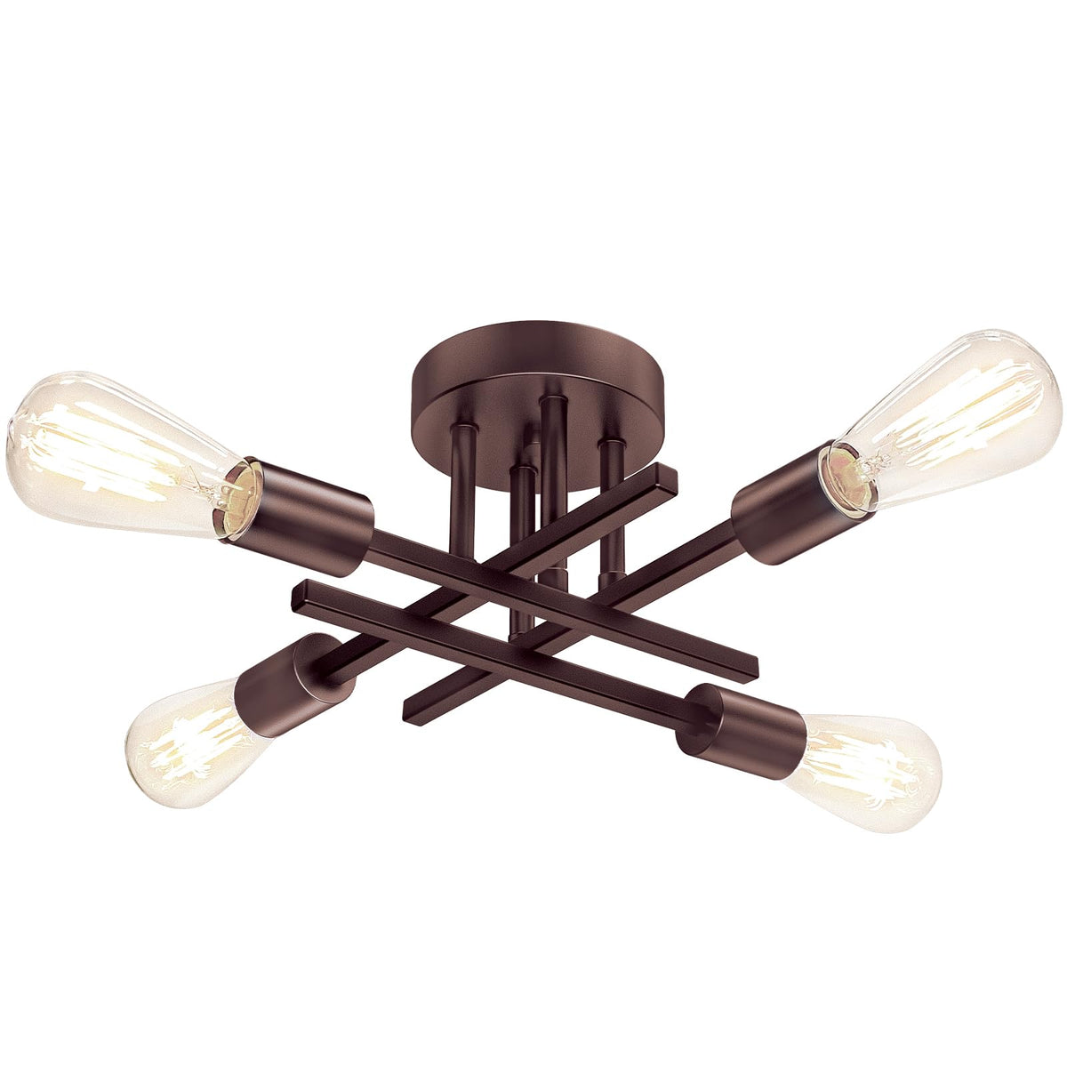 TOBUSA 4-light semi-flush bronze sputnik for versatile living room lighting