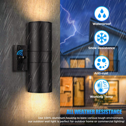 TOBUSA black matte finish sconce suits any home exterior