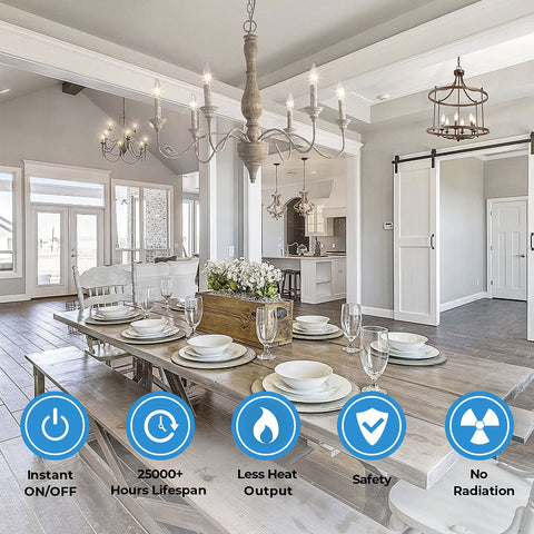 TOBUSA CA11 ceiling fan light bulb for energy-efficient overhead illumination