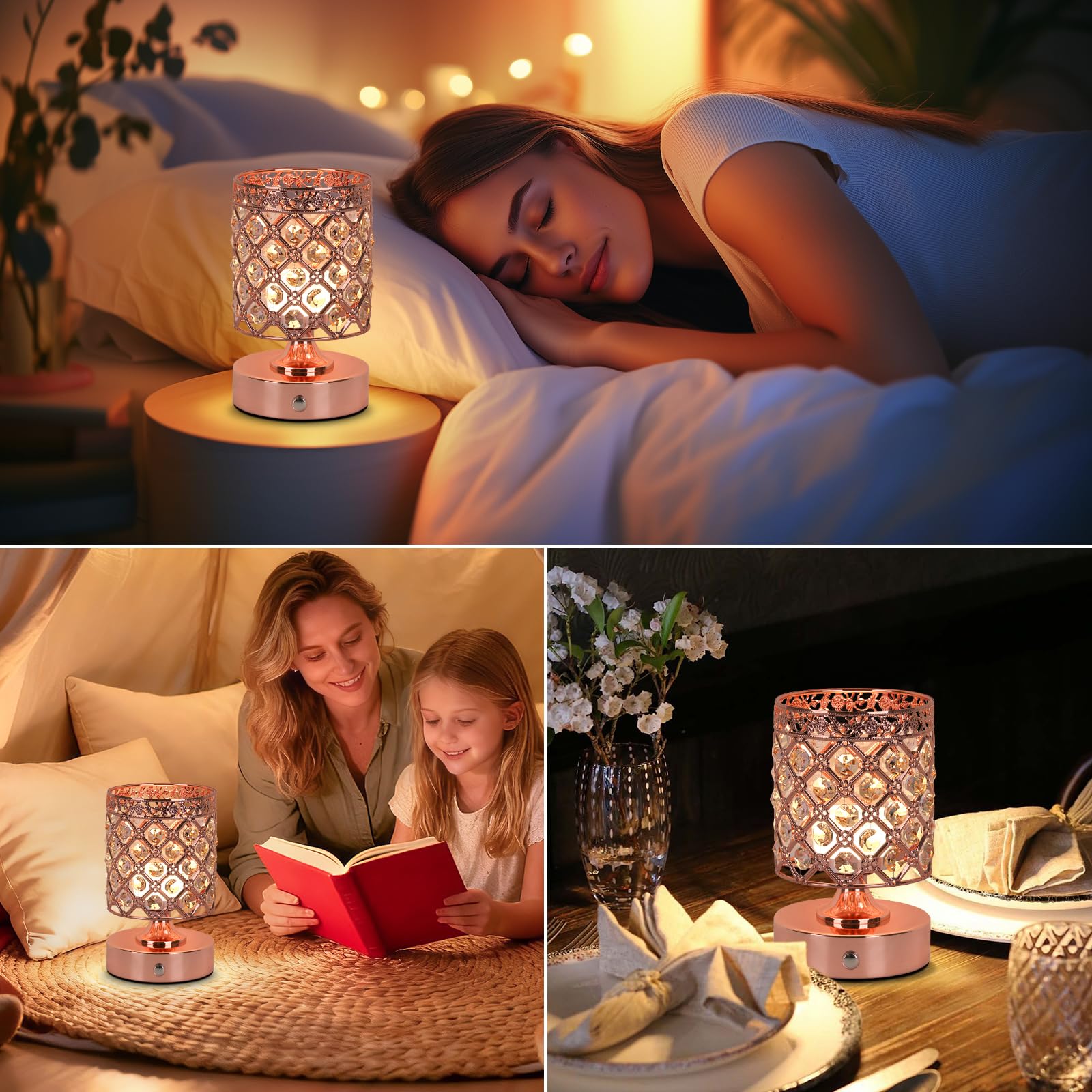 TOBUSA compact 11-inch lamp fits tight desks and nightstands
