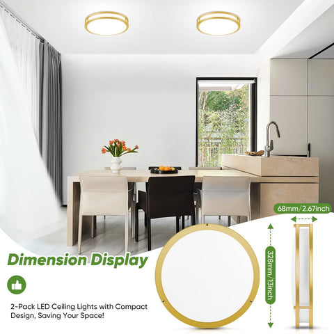 TOBUSA dimmable ceiling light works with common dimmers for mood control.