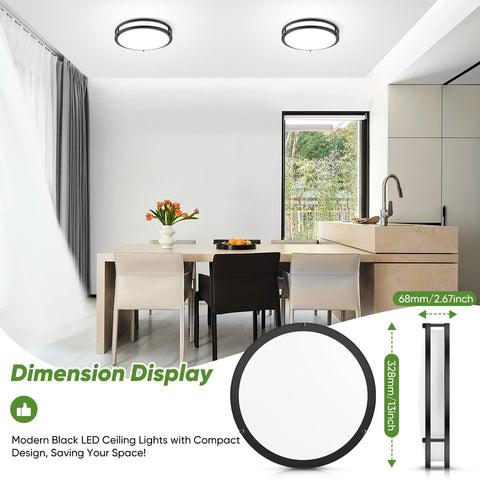 TOBUSA dimmable ceiling light compatible with most dimmers.
