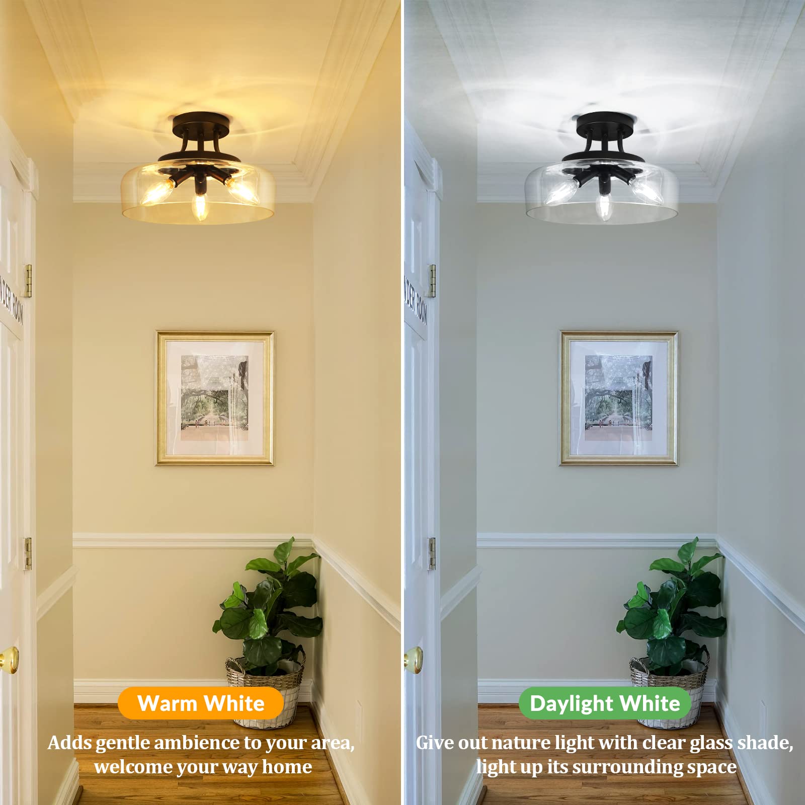 TOBUSA compatible with dimmers for customizable lighting in dining rooms and entryways.
