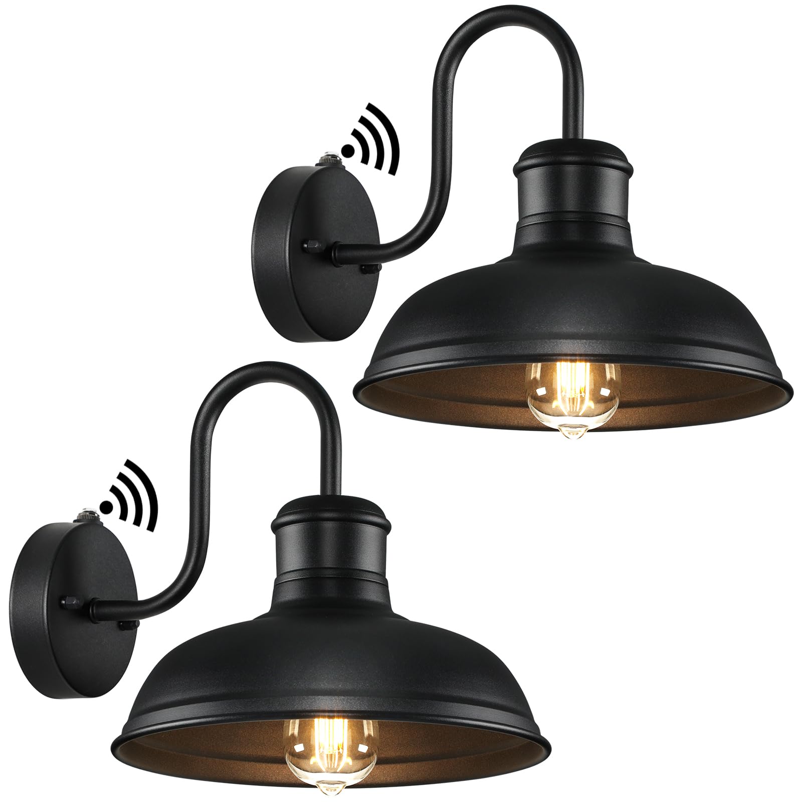 TOBUSA dusk-to-dawn sconce front view for welcoming entry lighting and energy efficiency