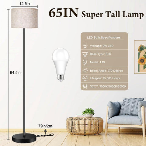 TOBUSA 3CCT LED bulb included offering versatile color temps for reading or relaxing