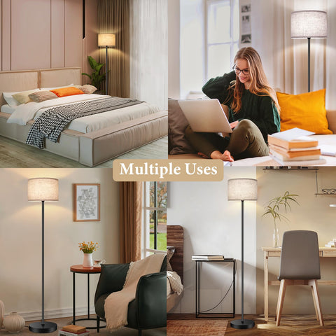 TOBUSA easy-assembly floor lamp requires no tools for quick setup