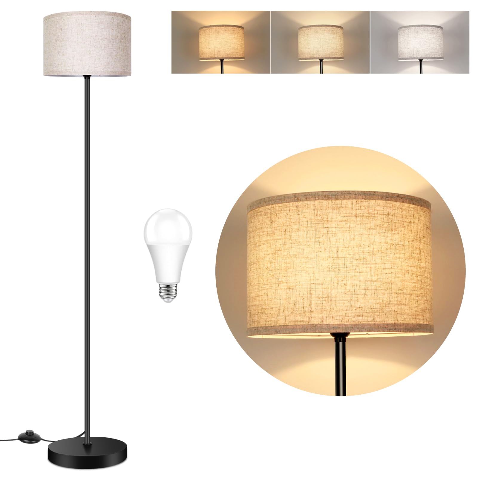 TOBUSA floor lamp enhances living room ambience with modern style