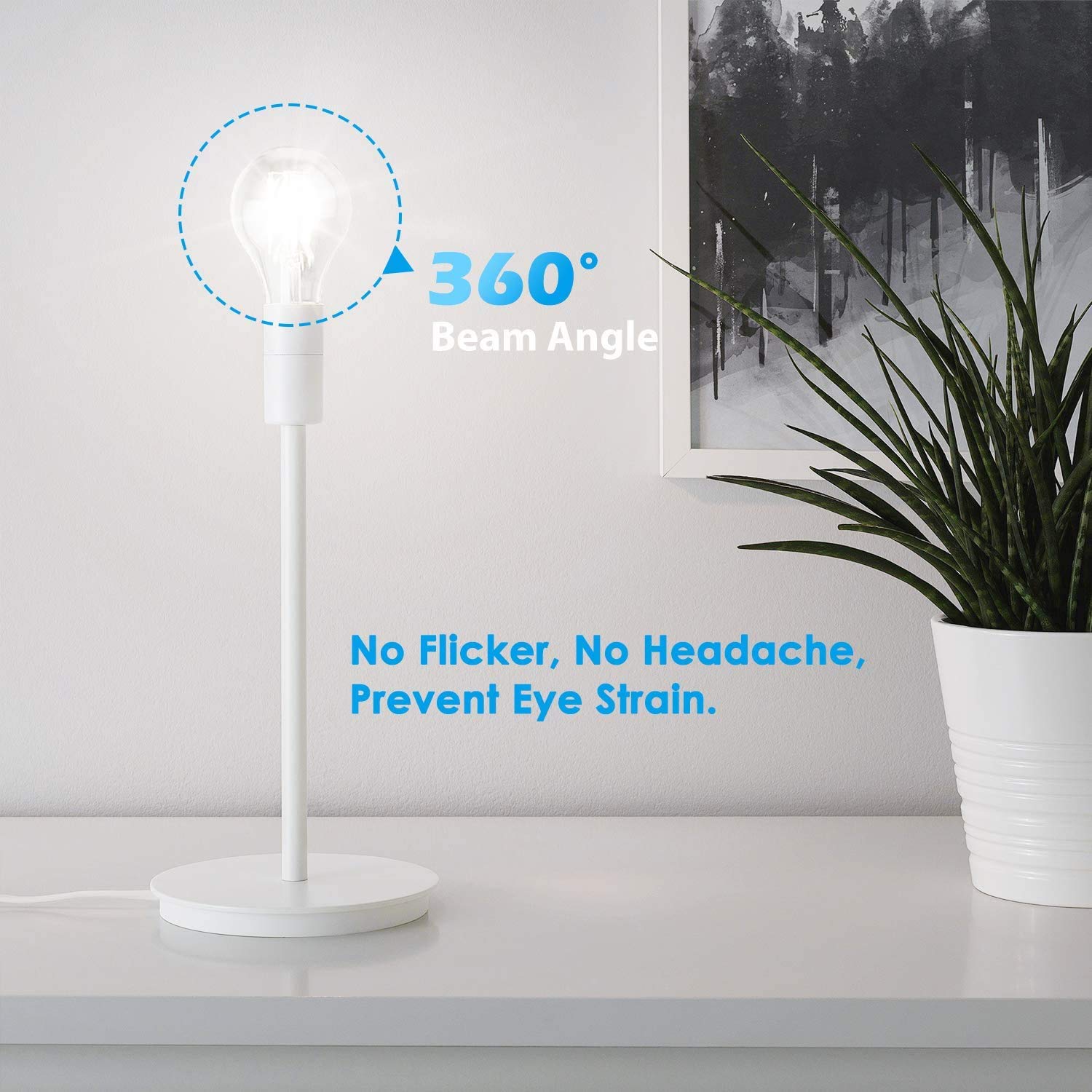 TOBUSA LED A19 saves energy with 8W to replace 100W equivalents.