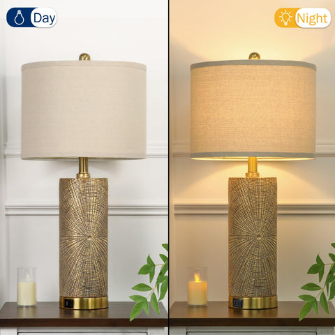 TOBUSA modern farmhouse nightstand lamp enhancing living spaces
