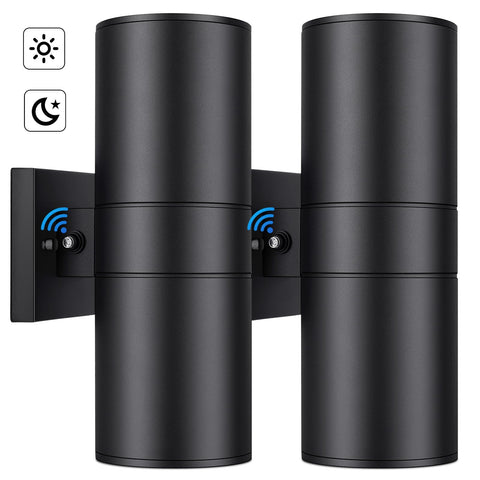 TOBUSA modern outdoor wall light with dusk-to-dawn sensor brightens entryways automatically