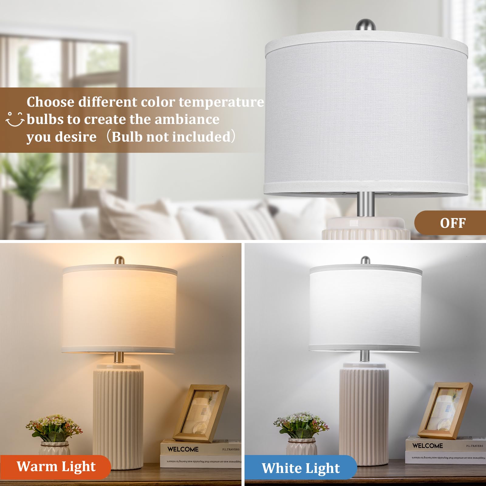 TOBUSA lamp with safe non-slip base for stable placement