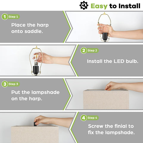 TOBUSA Set2 bedside nightstand lamp for cozy reading light.