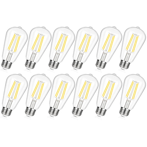 TOBUSA vintage LED Edison bulbs 12-pack box for easy setup and replacement