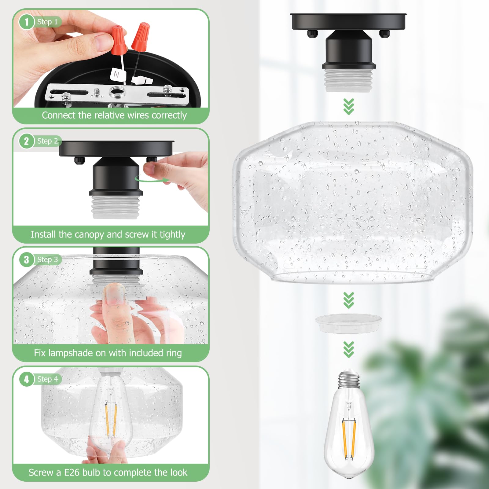 TOBUSA wide-diffusing design brightens spaces evenly