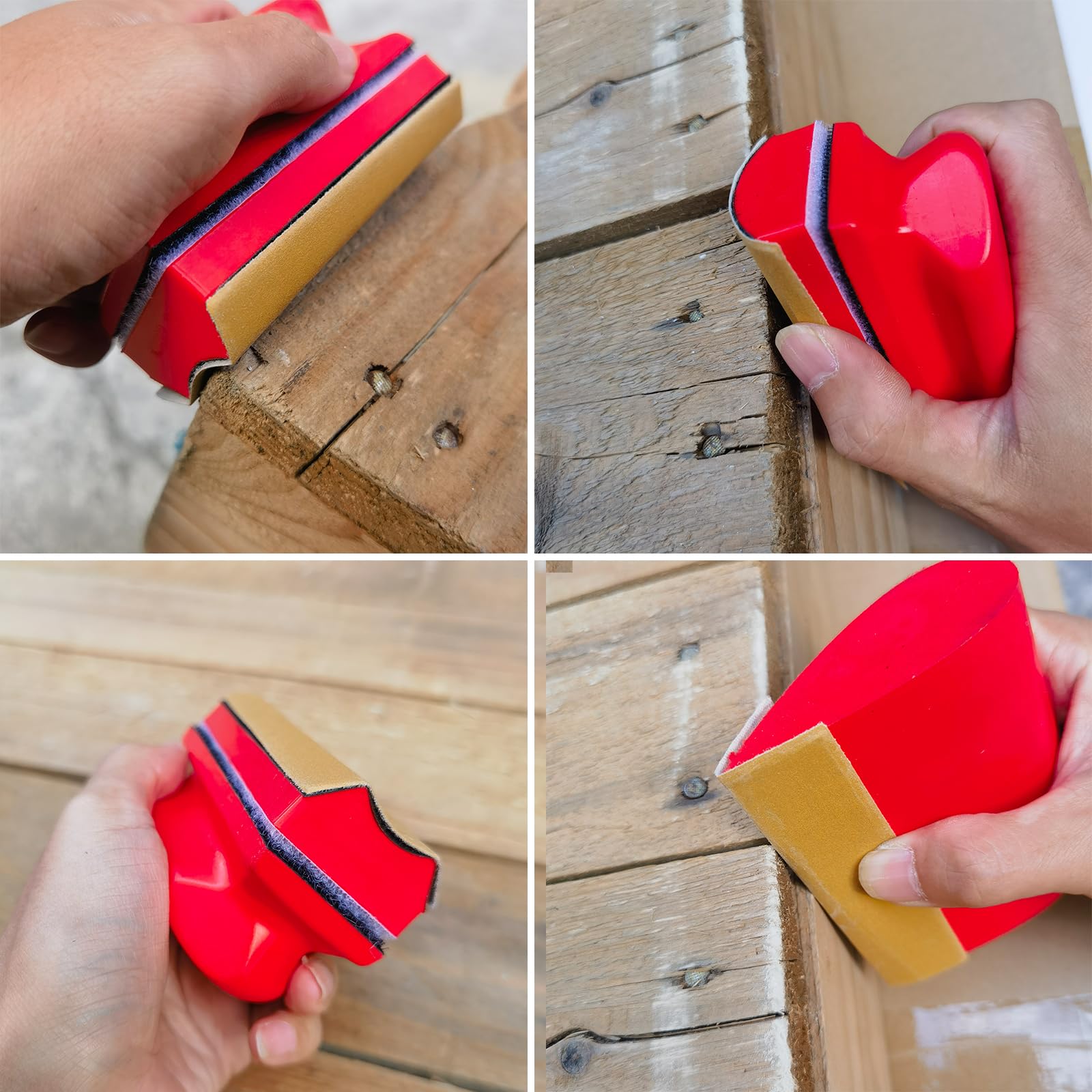 Tockrop 4-inch soft foam sanding blocks protect delicate surfaces during detailing.