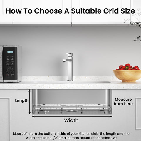 TOENMAN chrome-plated grid adds durability and a polished kitchen look.