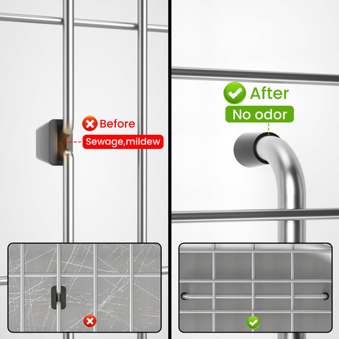 TOENMAN stainless steel grid close-up shows sturdy chrome-plated finish.