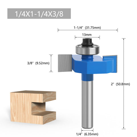 TOEVER Rabbet Router Bit Set in cabinet-making setup