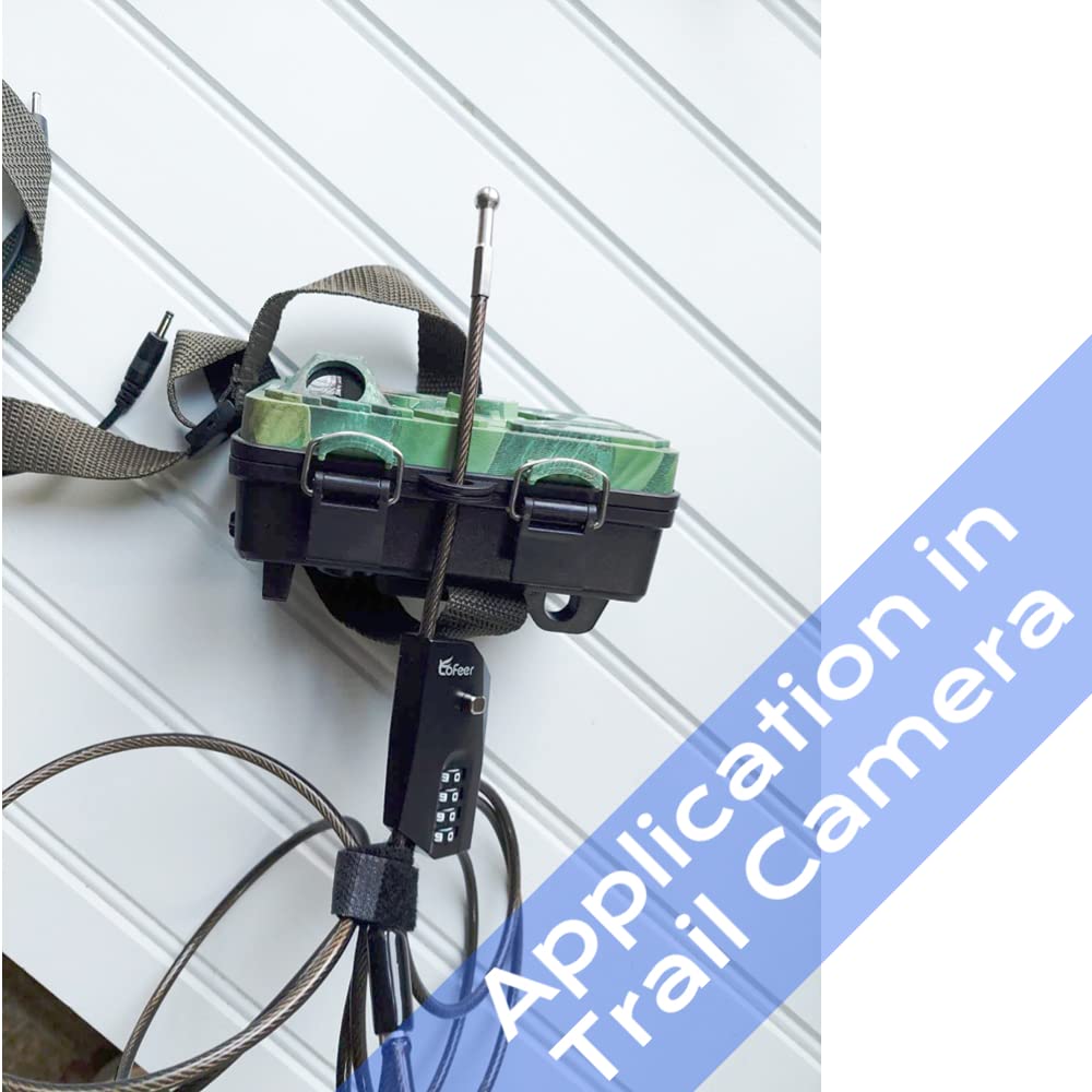 Tofeer combination lock extended cable length demonstrates flexible security for larger items.