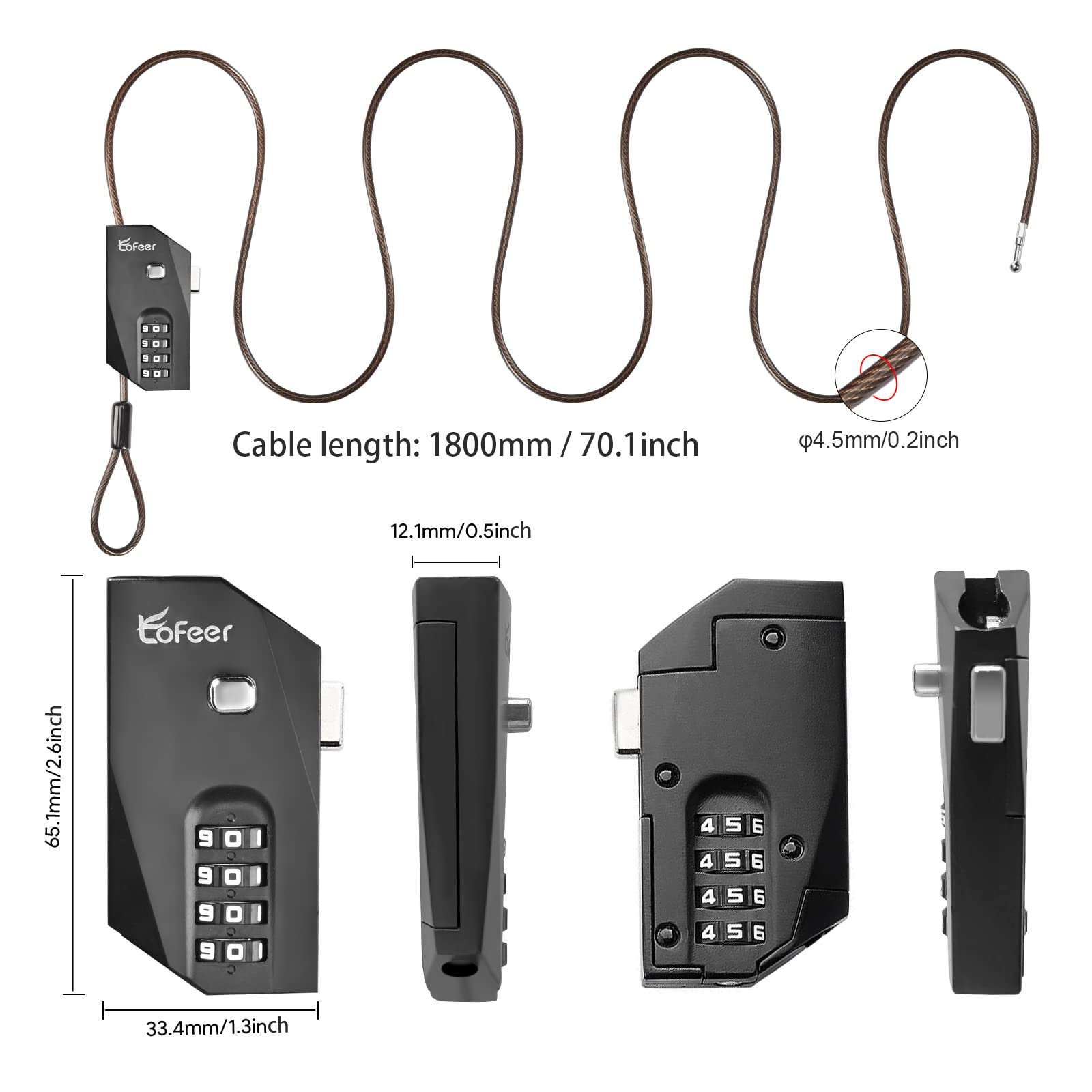 Tofeer luggage lock in use on a suitcase shows secure travel protection.