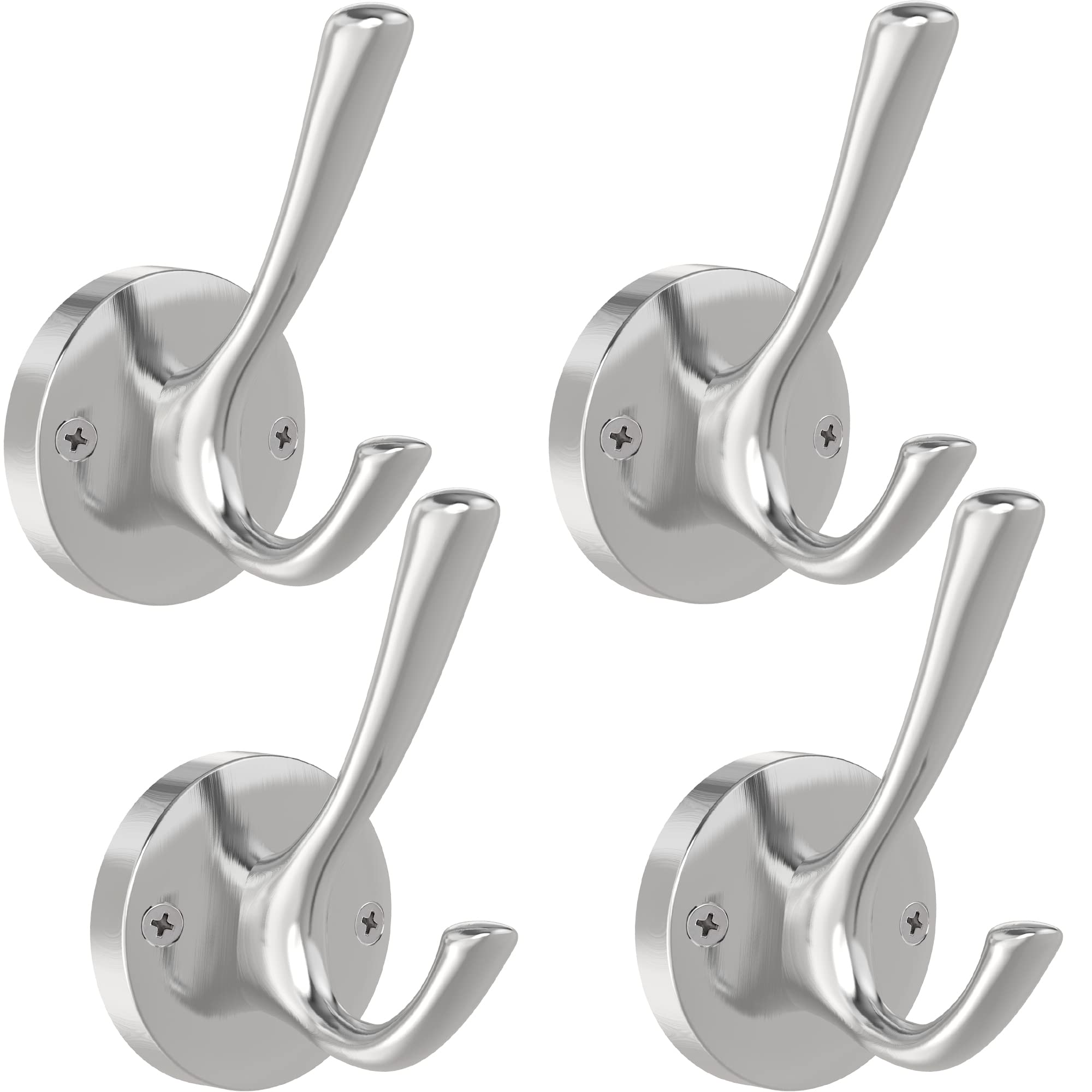 TOFIIGREM brushed nickel wall hook top, towels stay within easy reach.