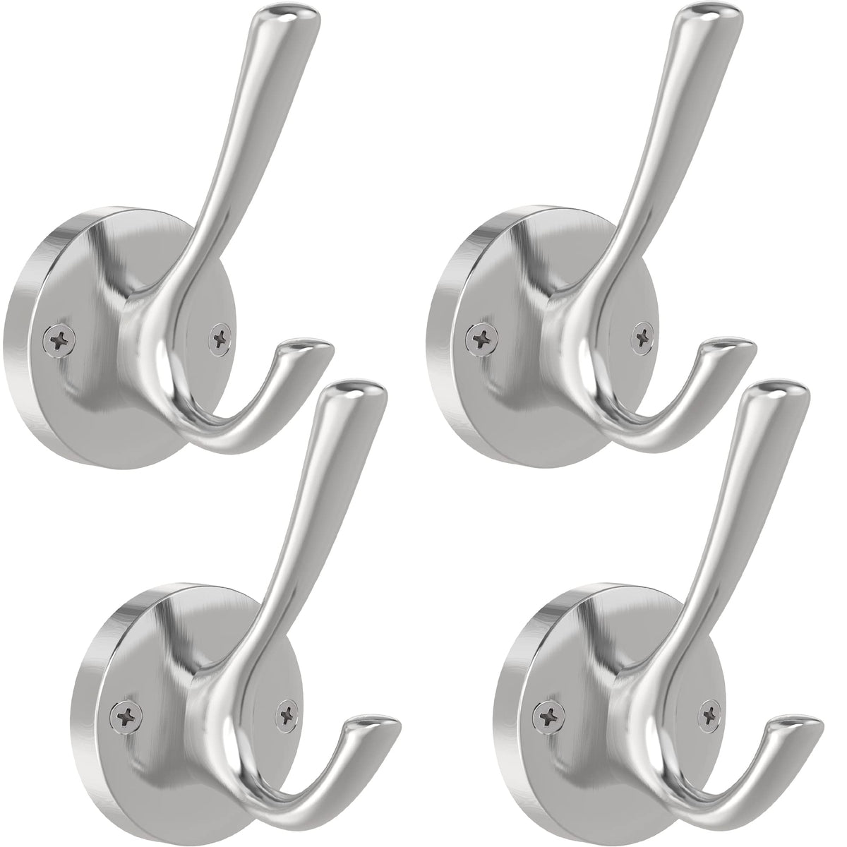 TOFIIGREM brushed nickel wall hook top, towels stay within easy reach.