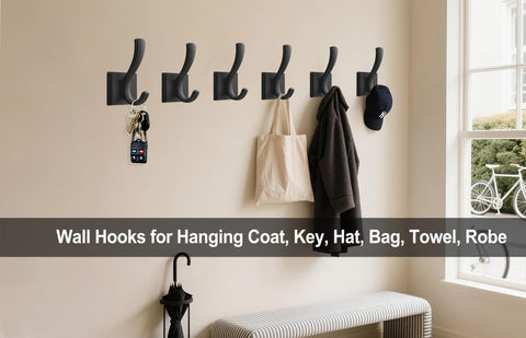 TOFIIGREM double-hook arm design maximizes space in hallways and bathrooms
