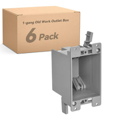 Togalonn old-work box 1-gang with PVC construction for durable drywall installation and fire resistance