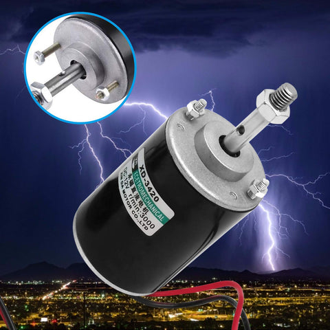 Together-life DC motor 3000rpm label shows high-speed capability for DIY projects.