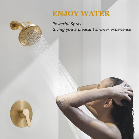 Tohlar 6-inch rain shower head with adjustable angle