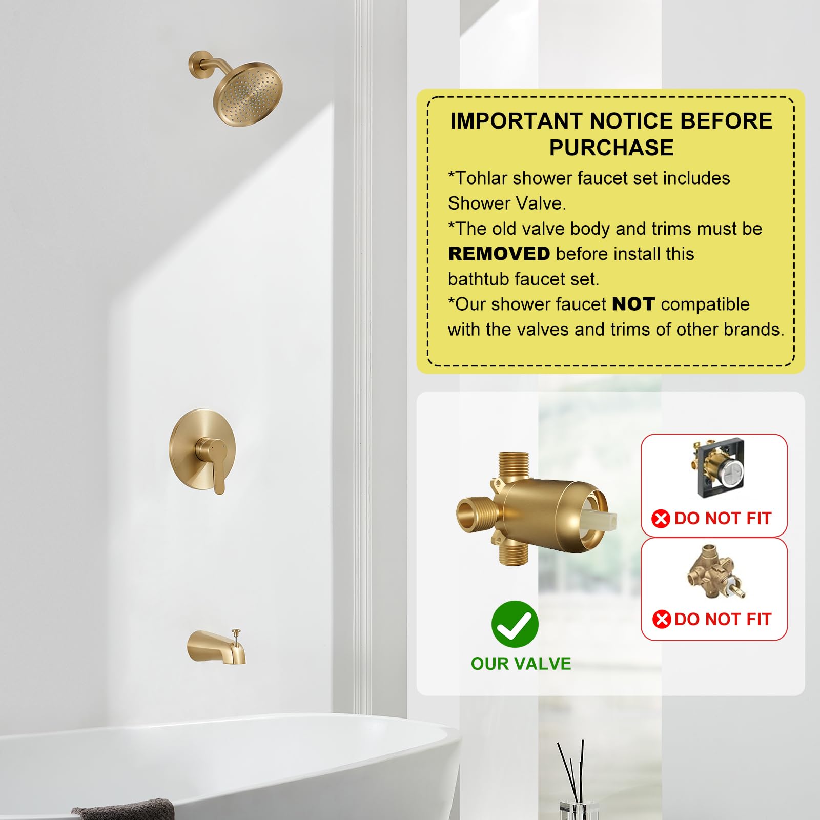 Tohlar tub spout with diverter enabling quick tub fills