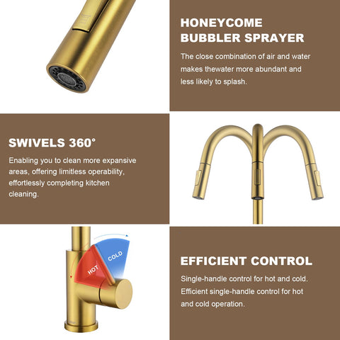 Tohlar brushed gold finish withstands daily use.