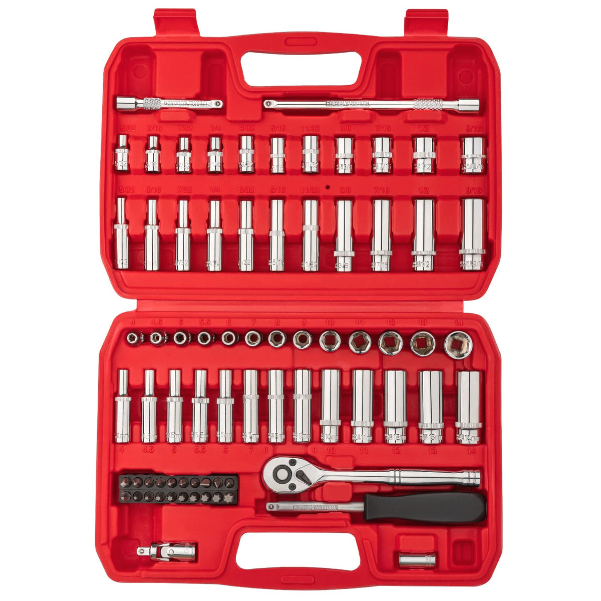 TOHOME 1/4-inch drive socket set for versatile home repairs.