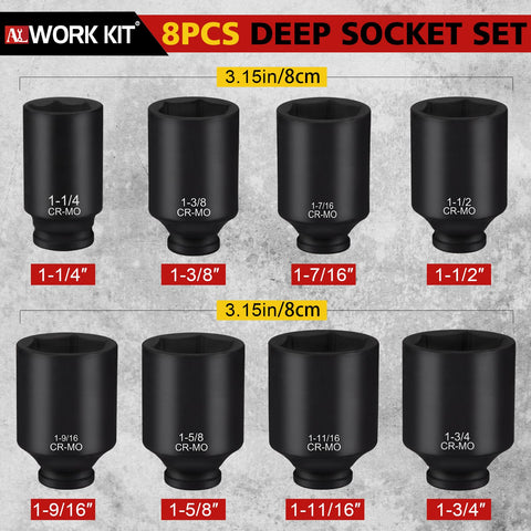 TOHOME SAE axle nut socket 1-1-4 inch for secure grip and reduced rounding