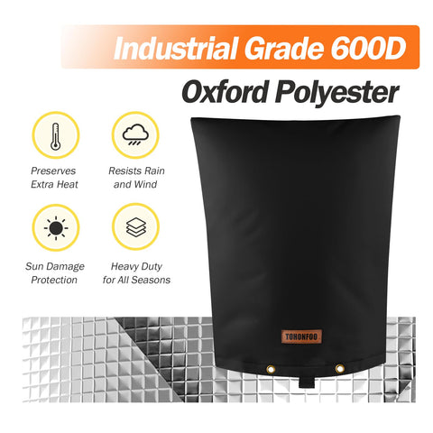 TOHONFOO multipurpose irrigation cover protects various outdoor components.