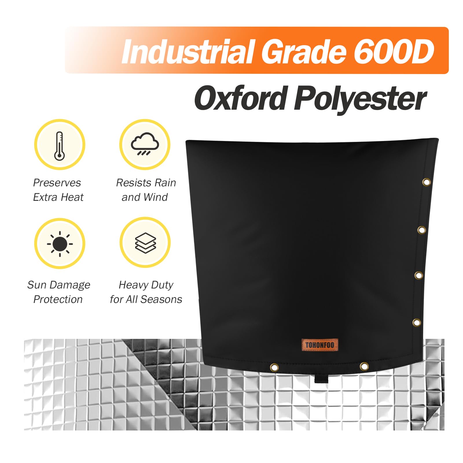 TOHONFOO outdoor irrigation cover features five-layer insulation for durable protection