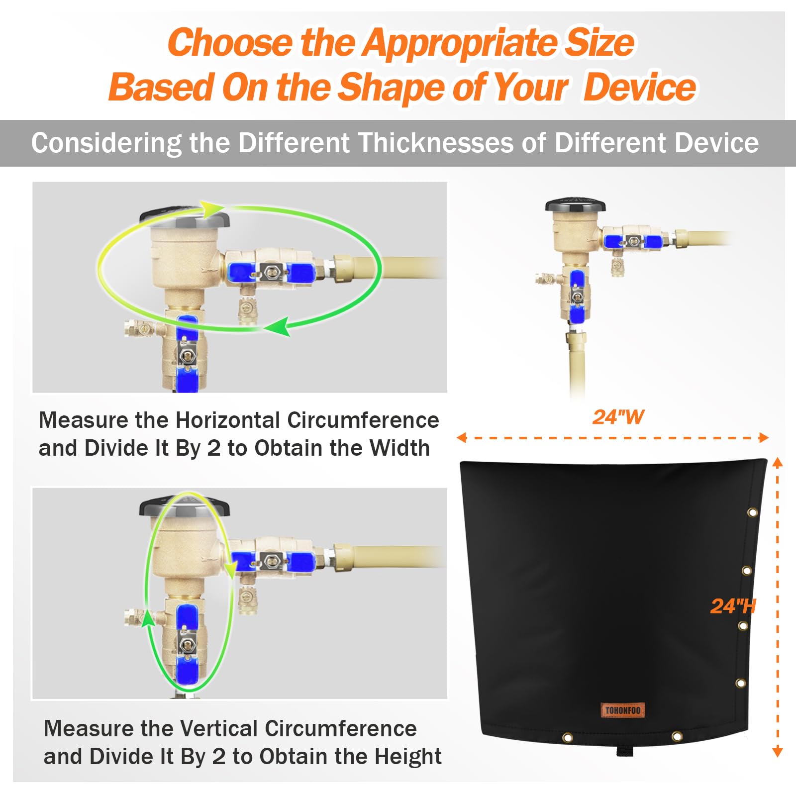 TOHONFOO sprinkler system cover insulates outdoor components for winter efficiency