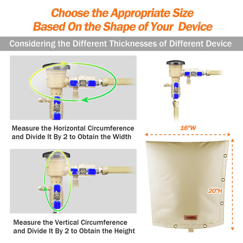 TOHONFOO sprinkler valve cover in winter protects pipes from cold and moisture