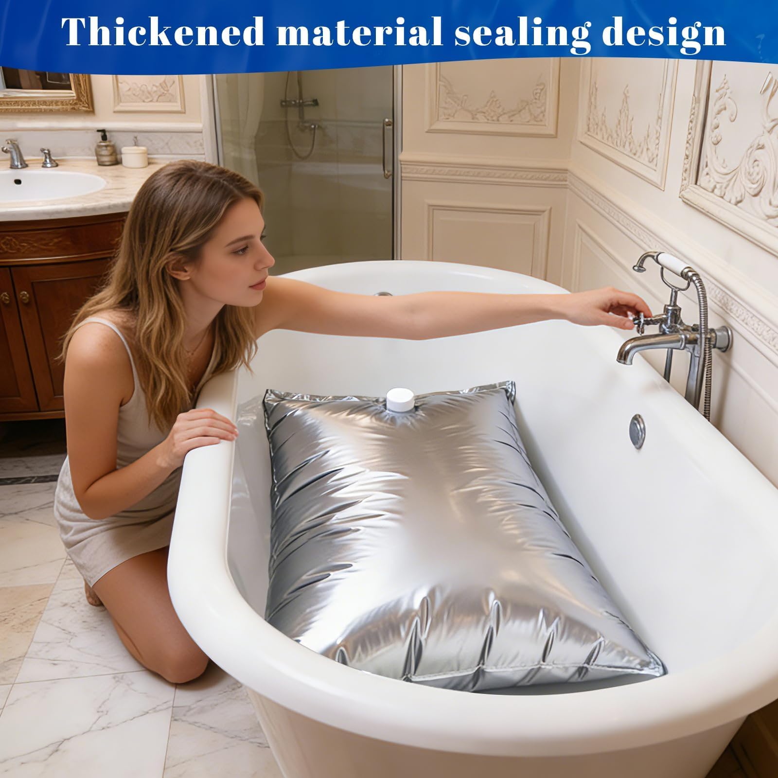 TOHONGADON setup in a standard bathtub demonstrates quick, reliable deployment.