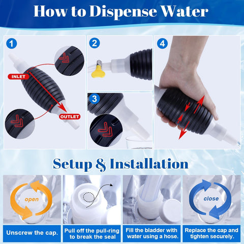 TOHONGADON emergency water storage kit ideal for hurricanes and cold-weather water shortages.