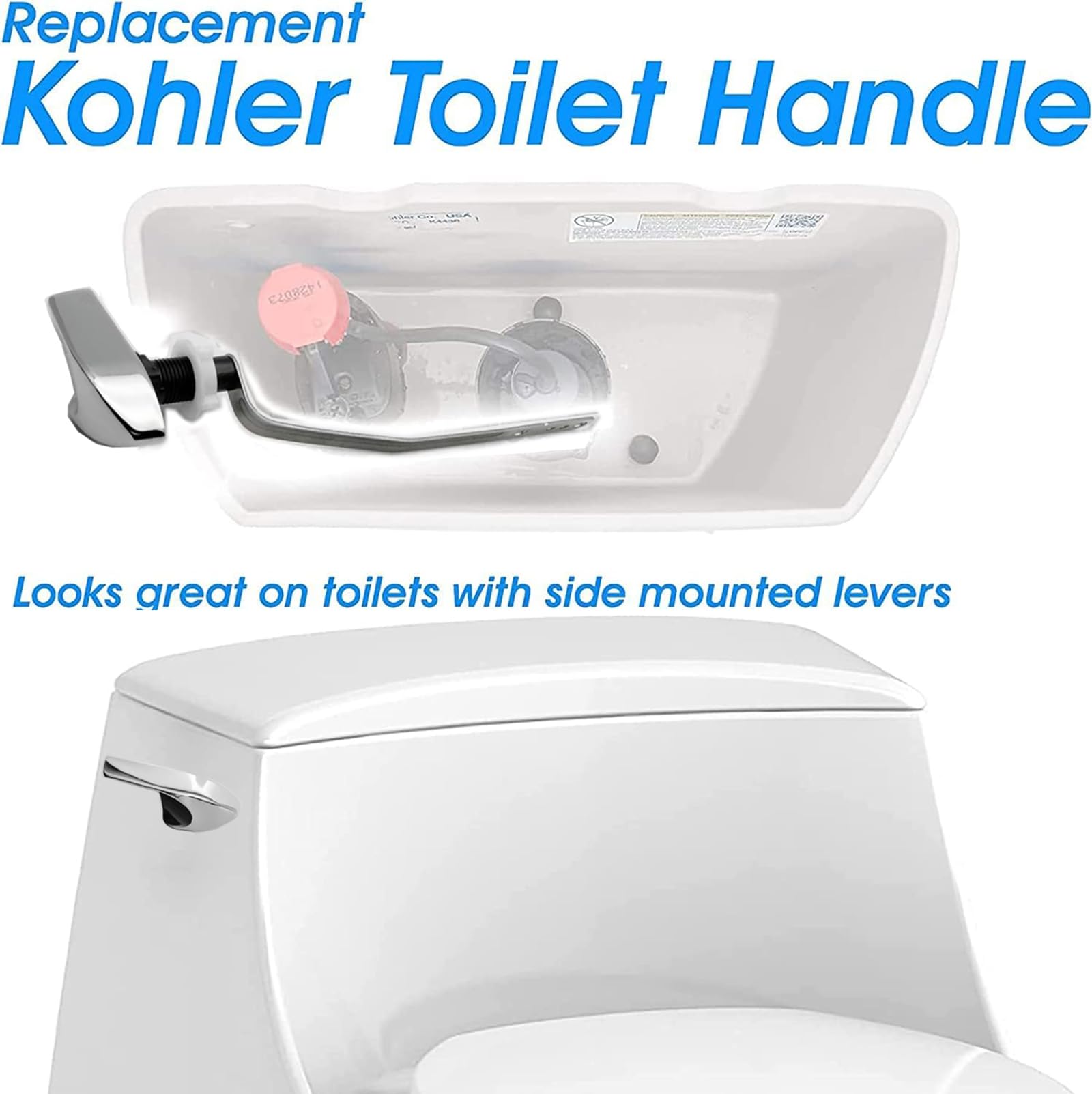 Spring-loaded lever returns to neutral for consistent flush performance.