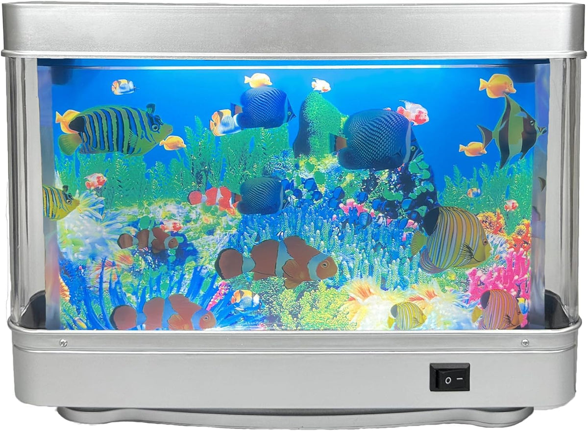 Tokenkuko fake motion fish tank with moving fish creates a calming, realistic aquarium atmosphere.