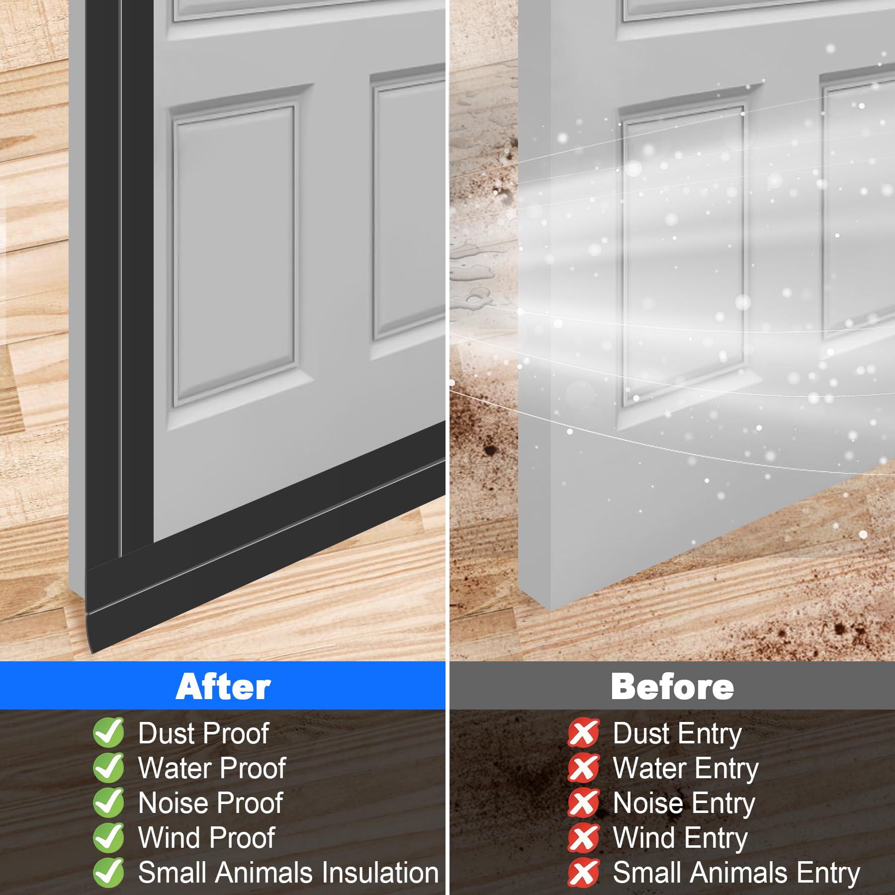 ToLanbbt adhesive door seal closeup demonstrates reliable sticking.