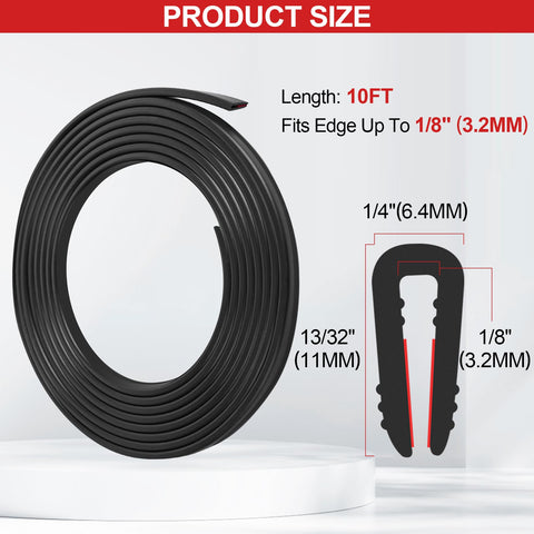 ToLanbbt rubber edge protector on car doors helps prevent scratches.