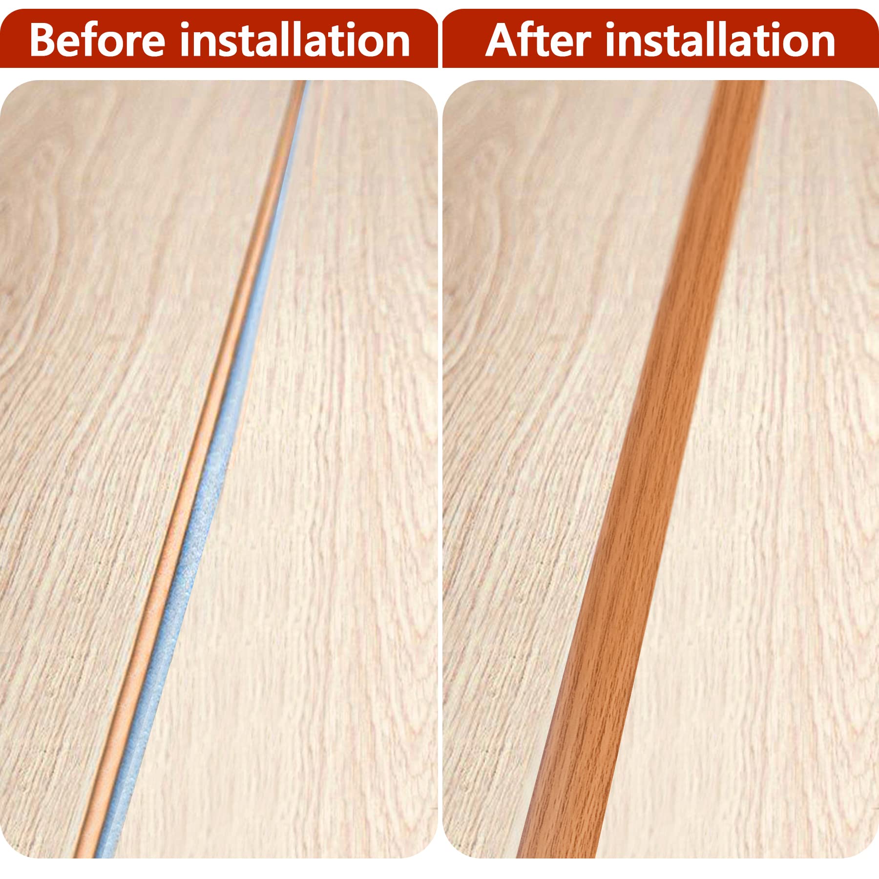 ToLanbbt threshold installation demonstrating peel-and-stick setup without floor damage.