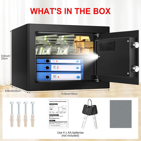 TOLEBLID safe offers two unlocking methods for convenient access